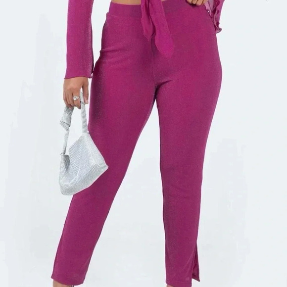 Princess Polly sparkly mesh pink pants women’s club
Size 4 sheer going out party - Picture 1 of 4